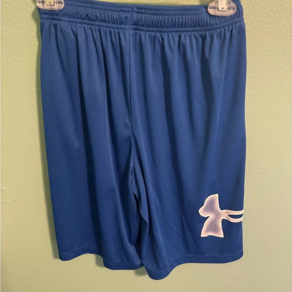 Under Armour Blue Men's Athletic Shorts with White Logo